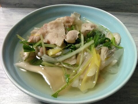 豚バラの旨味がギュッと✨水菜と舞茸のお鍋